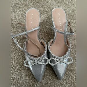 Kelly and Katie Silver Bow Heels